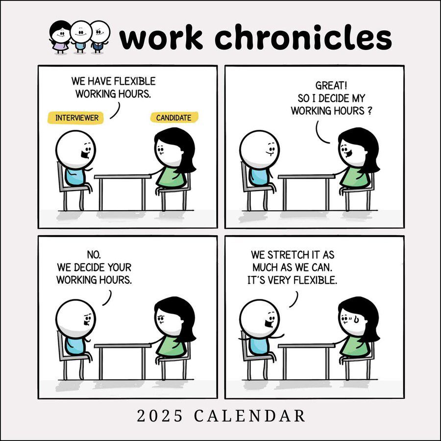 Work Chronicles 2025 Wall Calendar Cover